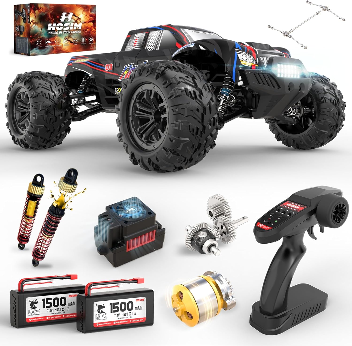 Rc Hobby Grade Monster Truck - Monster Truck RC Brushless 1:10, Auto